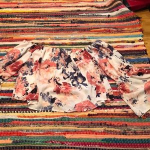 Floral off shoulder/crop
